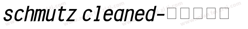 schmutz cleaned字体转换